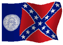 Old Georgia flag Waving Old Georgia flag Waving